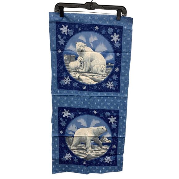 3 Polar Bear Orca Whale Ocean Printed Quilt Blocks Craft Fabric Quilting Squares - Picture 1 of 7